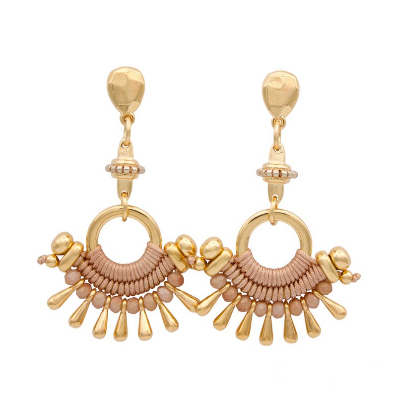 Pendientes TIBÚ beige y dorados