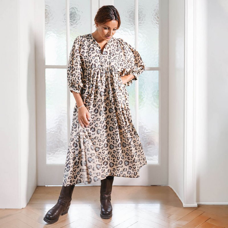 „Fey Good” Baumwollkleid „Blue Leo”