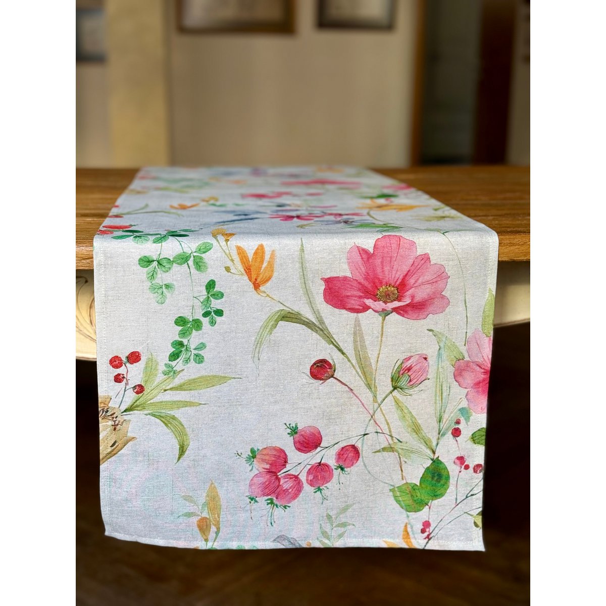 Table Runner, Poly-cotton Mix, Printed | Color in Bloom