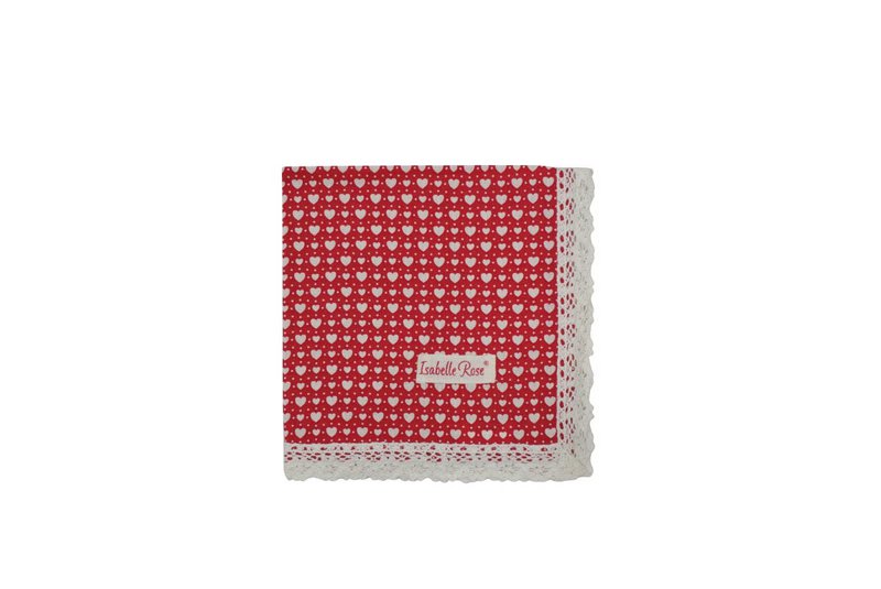 Rød serviet LOVE 40x40 cm Isabelle Rose