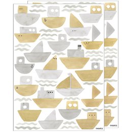 Watercolor boats wall sticker