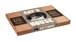 Eco Wood Art (EWA) 3D Building Kit Wood House White With Black Plush frakke, 1744, 48x36.2x45,6 cm