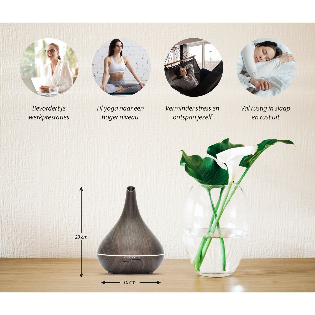 Lotus Pro - Dunkles Holz - Aroma Diffusor