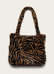Omay Klassieke Tas Zebra Bruin