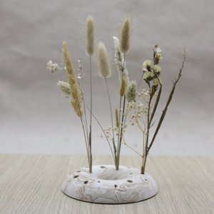 Flower stone donut - Marble Sandstone - dried flower holder - dried flowers - decoration