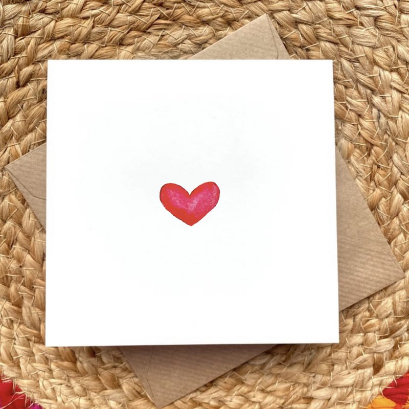 Card Red Sphere Heart