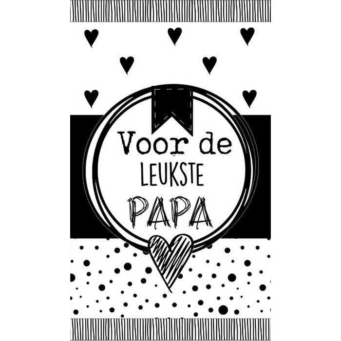Kleine Karte 5 x 8,5 cm mit Text für den schönsten Papa.