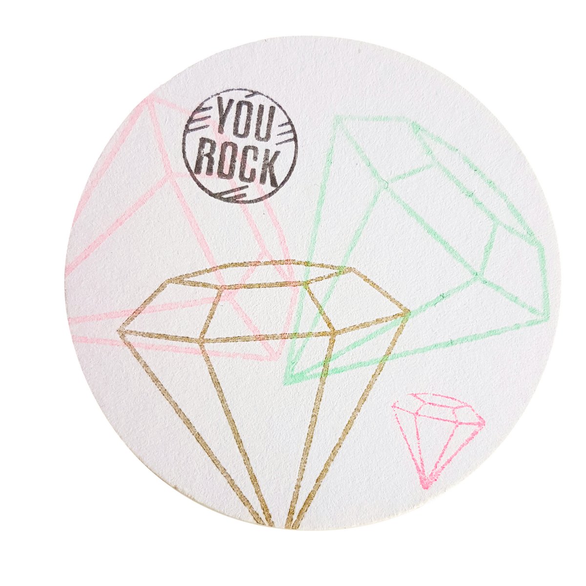 Diamentowa drewniana pieczątka