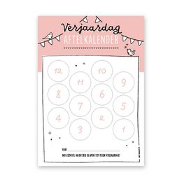 Birthday Countdown Calendar | pink | incl. stickers