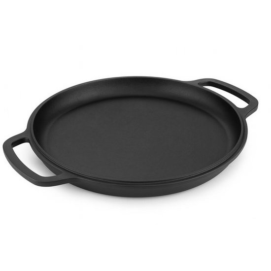Partita para servir de hierro fundido Ø 26 x 2.5 cm - Pan de parrilla Hierro fundido para cada barbacoa - Negro