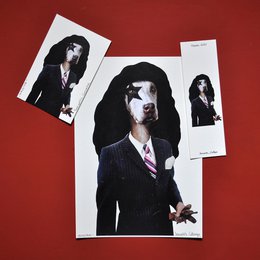Surreal Collage Art Print Set – A4 Print + Postcard + Bookmark | Contemporary Gift Bundle