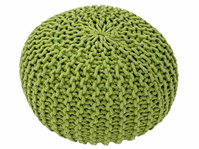 Knitted stool pouf Ø 45 H 30 cm cm seat pouf knitted floor cushion