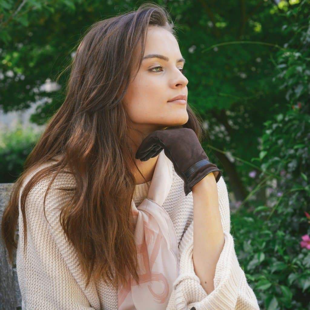 Brigitte | Suede & Leather glove