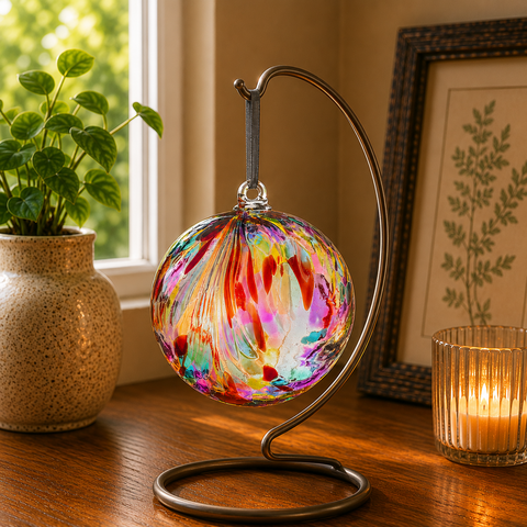 10cm Friendship Ball - Feather Design - Veelkleurig