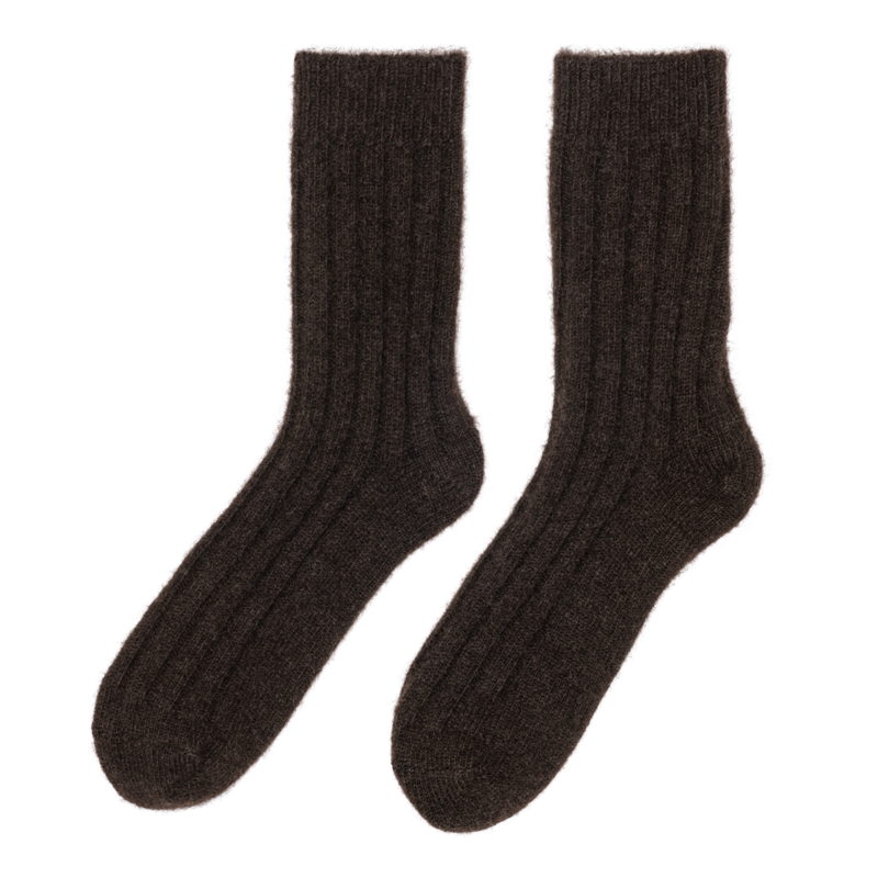 "Tod" Warm Yak Wool Sengestrømper (chokoladebrune)