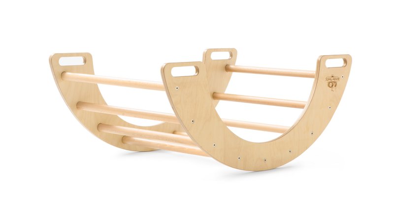 Balançoire et arche d'escalade en bois Kinderfeets