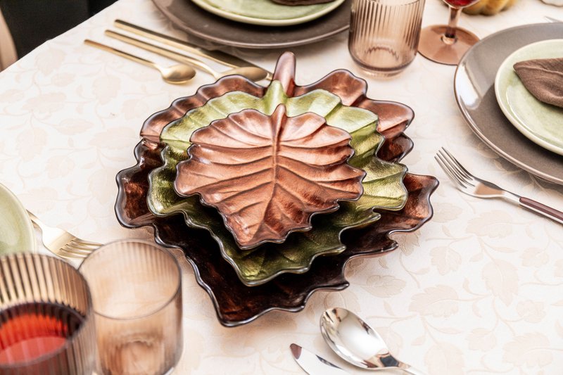 BROWN LEAF CUP 21X22X3CM