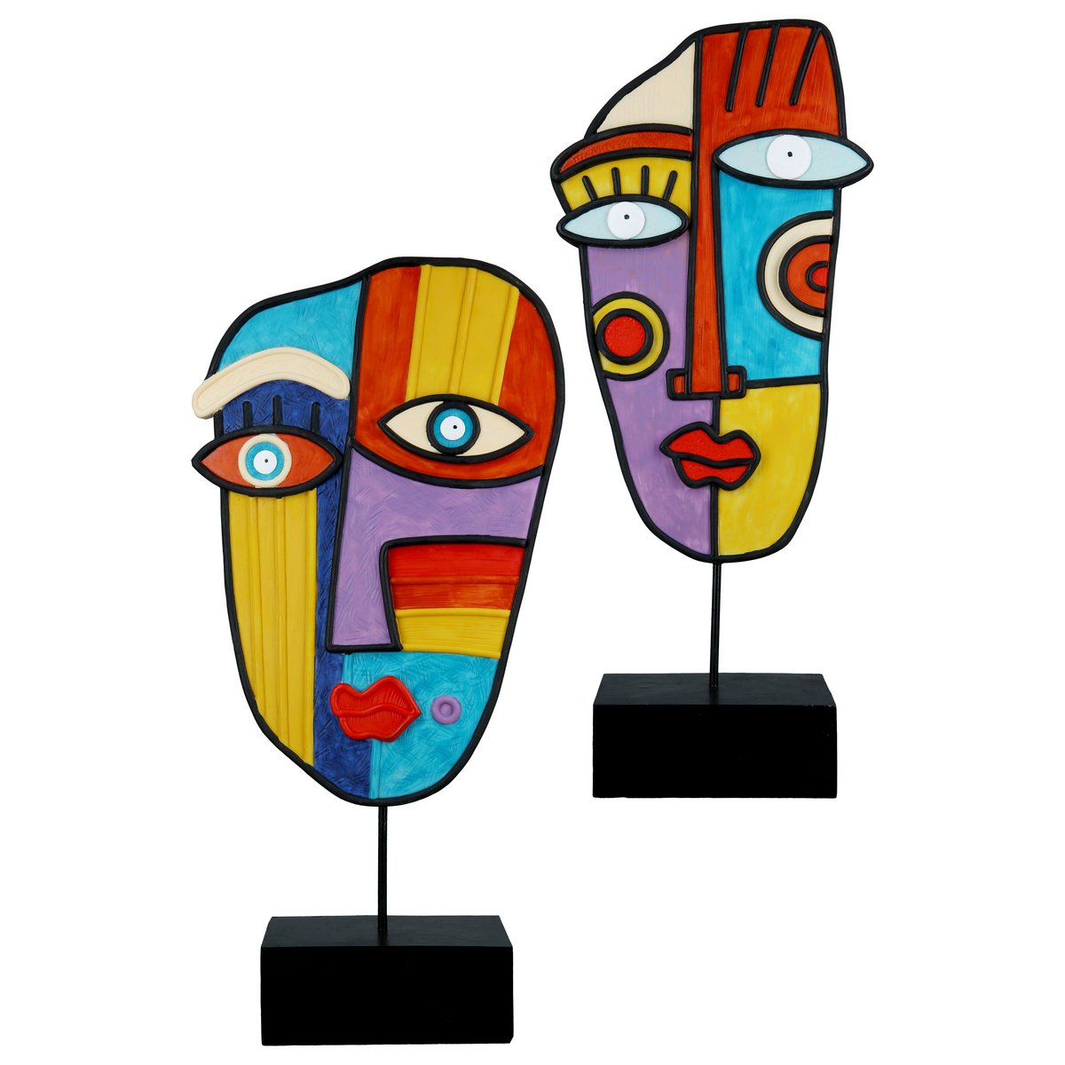 Poly sculpture face "Abstract" VE 2 so