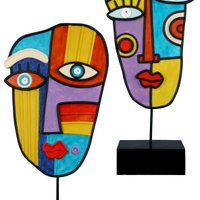 Poly sculpture face "Abstract" VE 2 so