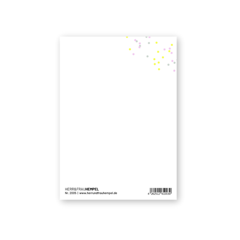 Postkort - konfetti regn for dig