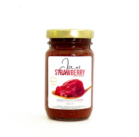Aardbeienjam 120ml - Natuurlijk Ambachtelijk Smeerbaar Fruit - Geconserveerde Smeerpot