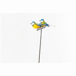 ZIMBA-ARTS METALEN PAAR KOOLMEES OP STICK