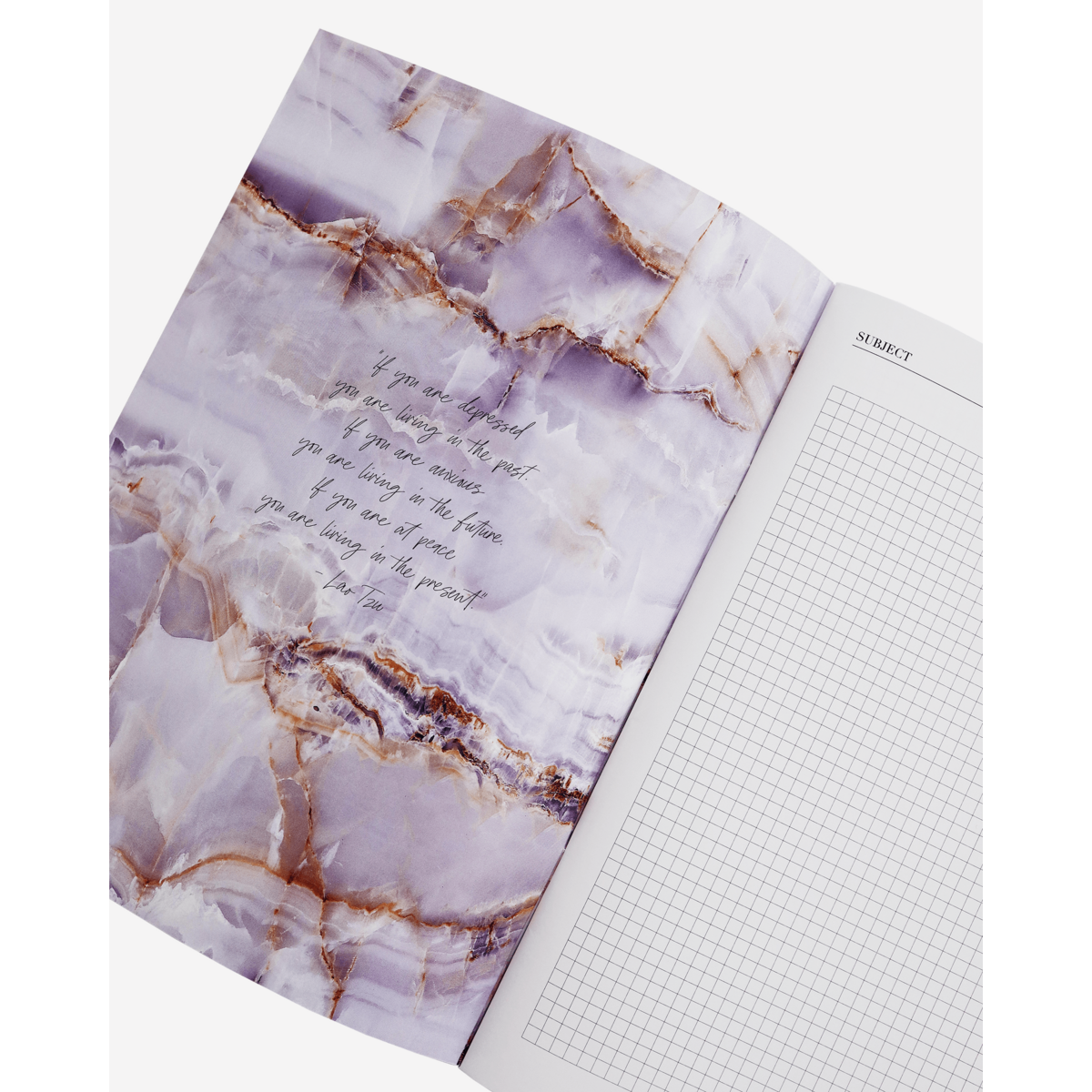 A4 Grid Notebook aus luxuriösem Amethyst