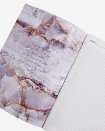 A4 Grid Notebook aus luxuriösem Amethyst