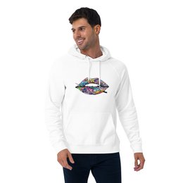 Lipstickjungle unisex økologisk raglan hættetrøje