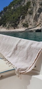 Hamamtuch Fouta Circles – Sand – 100 x 200 cm