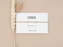 Morse code armband Oma (zilver,rosé goud,goud)