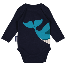 Long Sleeve Bodysuit & Bib Set | Organic cotton | Whale | Birth gift