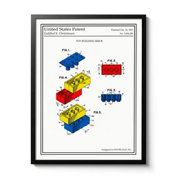 Patente de color de ladrillos Lego Póster