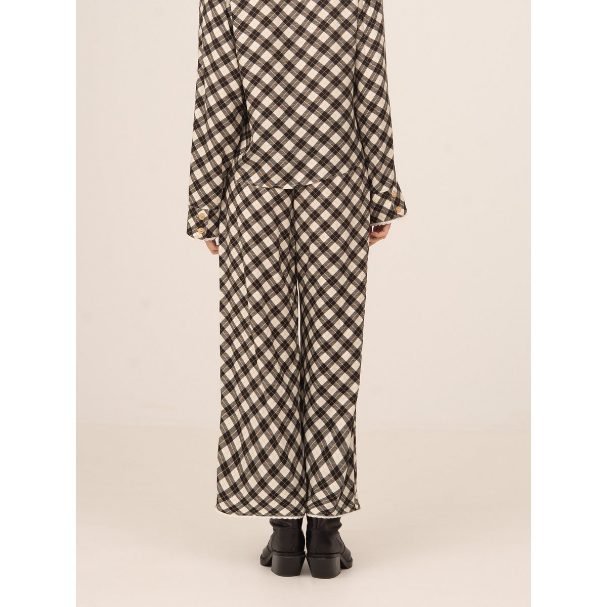 Classic Betty Argyle-inspired Geometric Print Pants