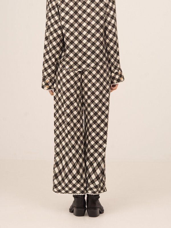 Classic Betty Argyle-inspired Geometric Print Pants