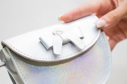 Louise Neon silver gray shoulder bag
