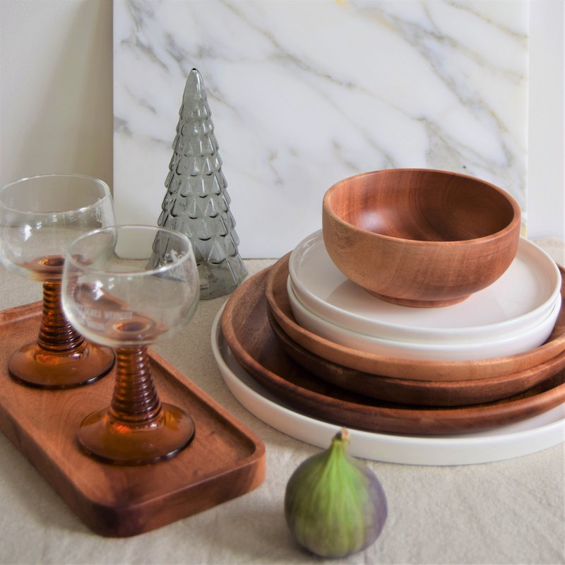 Handmade Tableware - Rice Bowl - Ø15 cm - Eco-friendly - Khaya Wood