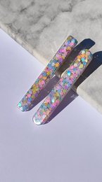 ⋒ RESIN HAIR CLIP PACK -  HEARTS (9 ITEMS) ⋒