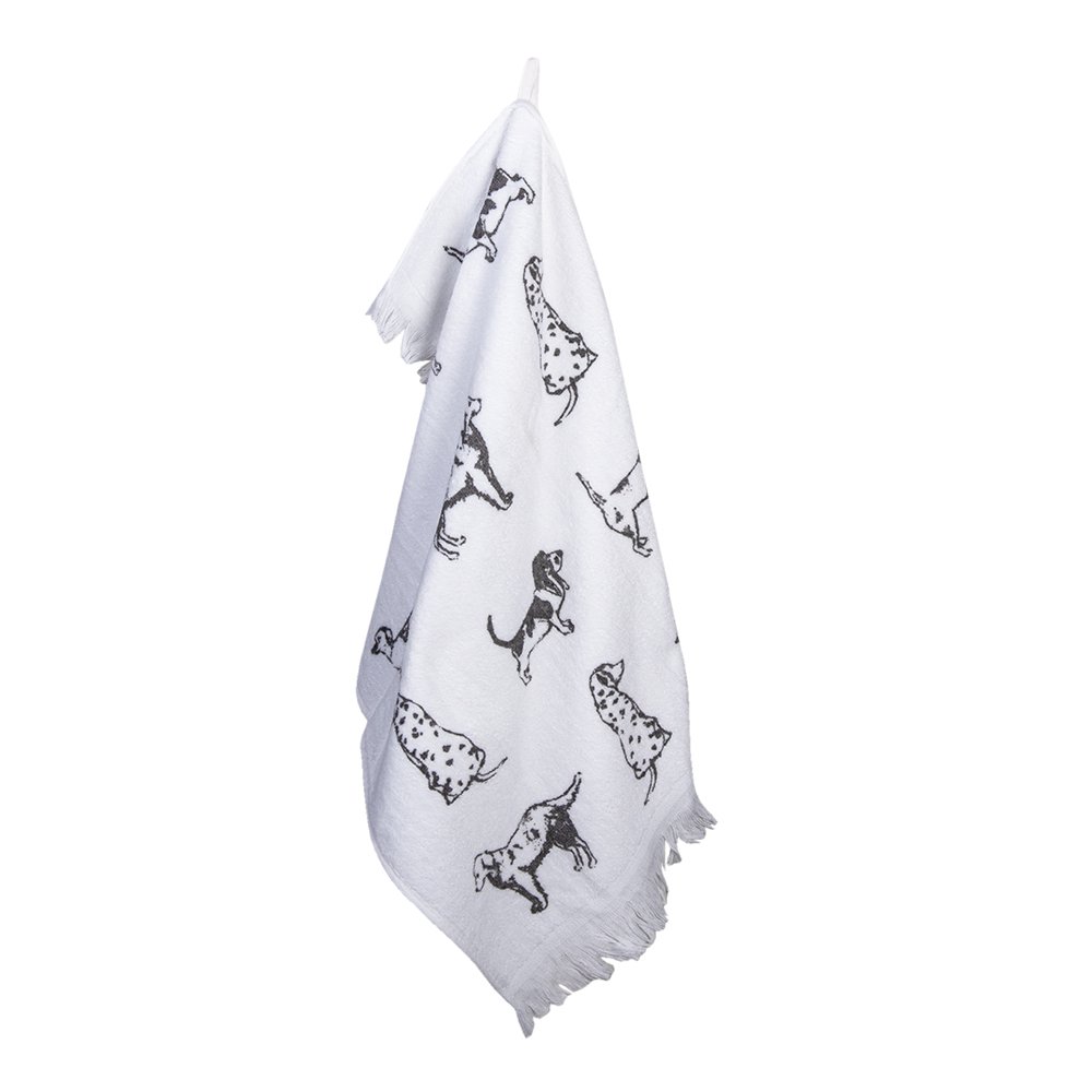 Gasttuch 40x66 cm weiß grauer Baumwollhundtoilettenhandtuch