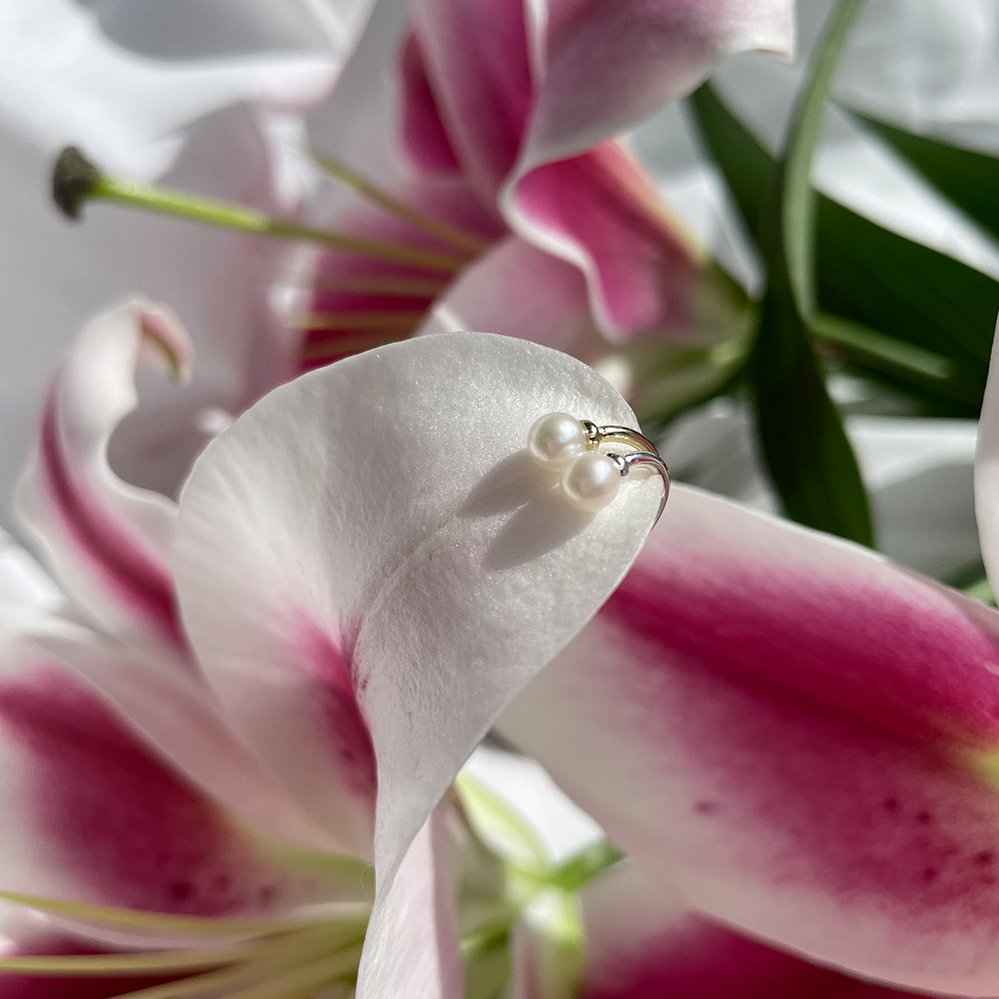 One Pearl Ear Cuff - Zilver