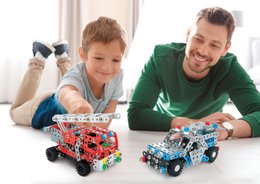 Construction set DIY fire truck metal