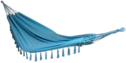 Double hammock with pompoms