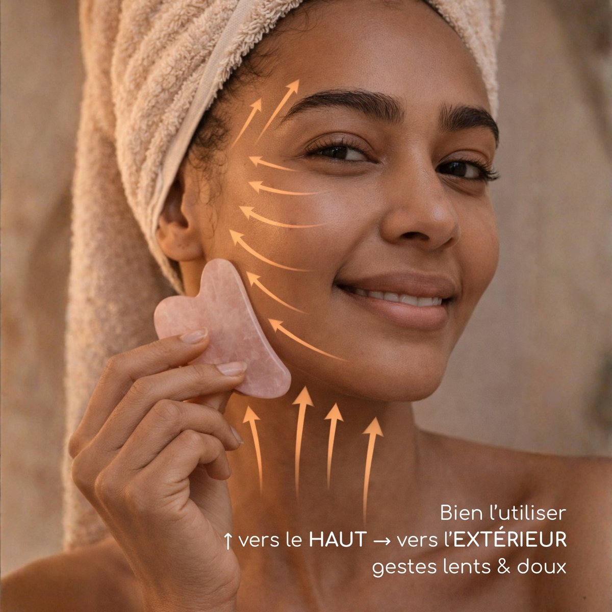 Lot de 11 + 1 Gratuit - Gua Sha en Quartz Rose avec Housse