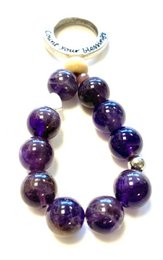 Keychain protection stone Amethyst / rest and distance