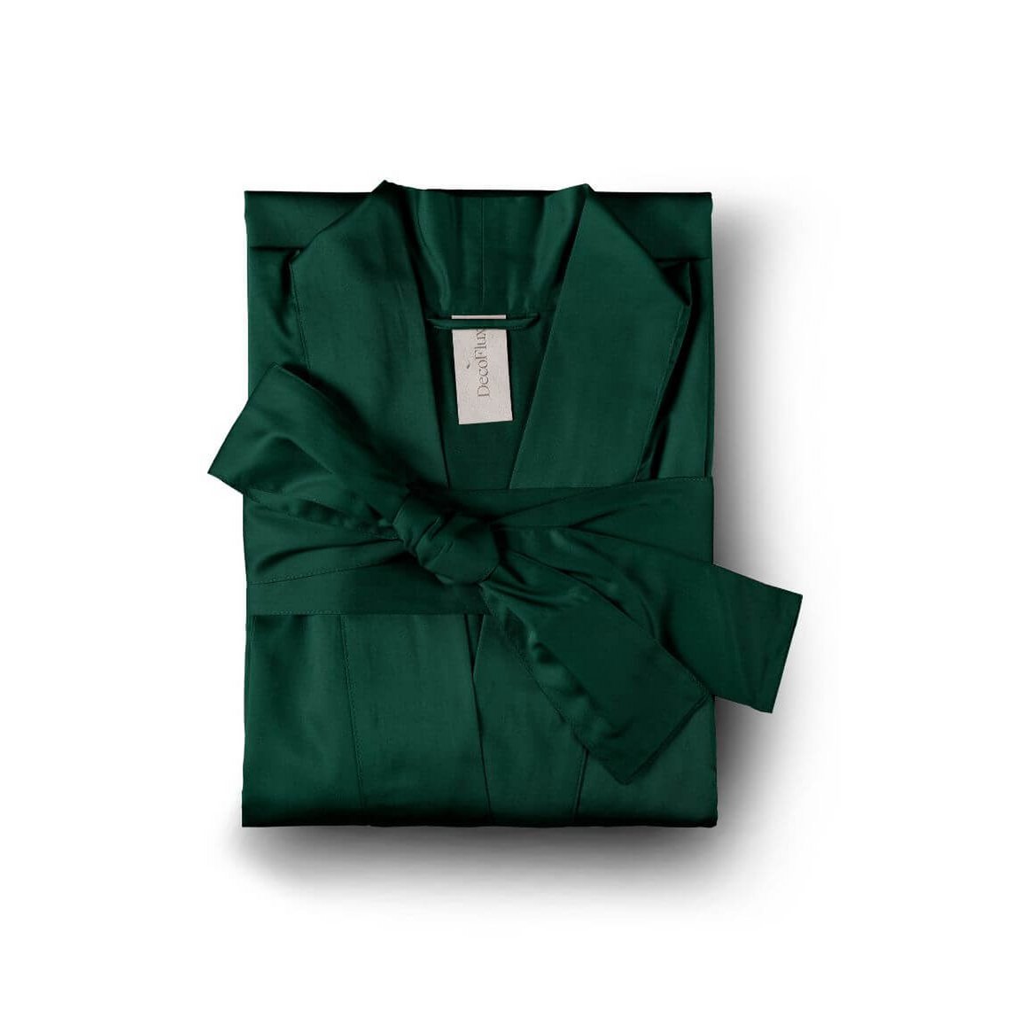 Albornoz kimono de satén Solid Royal Green