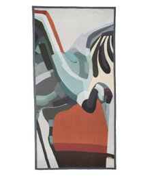 Linen beach towel Crane - Agnė Kišonaitė