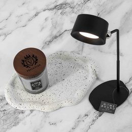 Schreibtischlampe Design LED auf Batterie weiß, mit Wandmontage