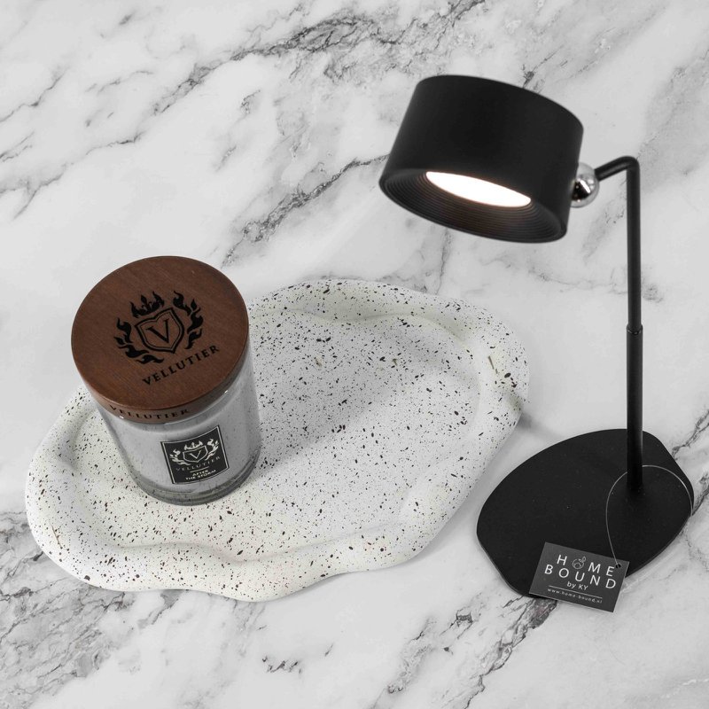 Schreibtischlampe Design LED auf Batterie weiß, mit Wandmontage