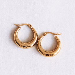 Rustfri bøjle 19mm "bred" - guld