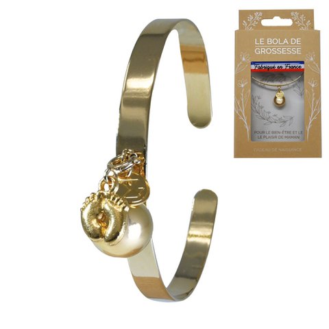 Smooth gold bola bracelet **MADE IN France** - MORGAN